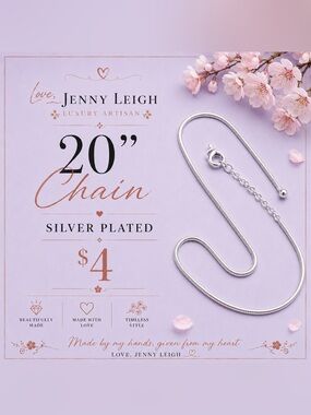 20” Silver-Plated Snake Chain Necklace
